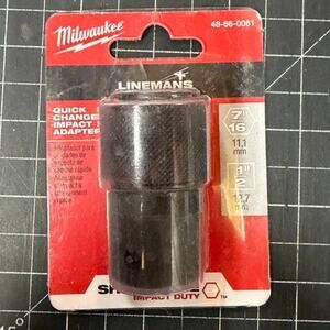 Milwaukee Lineman's Shockwave Impact Adapter 1/2" Female to Quick Charge New